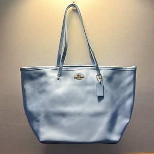 Coach Baby Blue Large Tote Bag